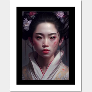 Japanese Geisha In Digital Art. Gift Idea For Japan Fans 3 Posters and Art